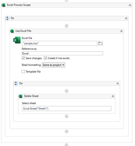 Delete a specified sheet from an Excel Activities UiPath Community