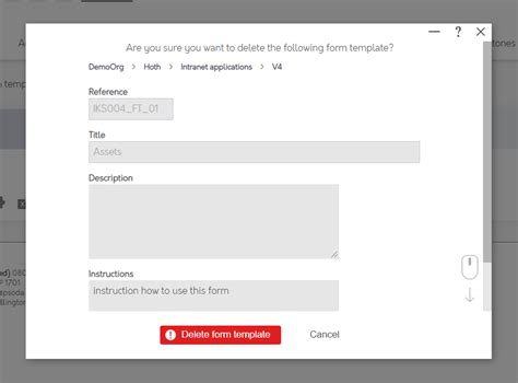 Delete forms