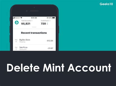 Delete mint account. Go to Your Profile and click on the Delete Your Mint Account option. After selecting Yes, your Mint account data will be removed. Sign up for Mint today. From budgets and bills to free credit score and more, you’ll discover the effortless way to … 