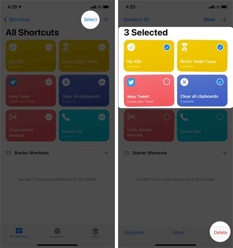 Delete shortcut ipad.  In the Shortcuts app, scroll through your create...