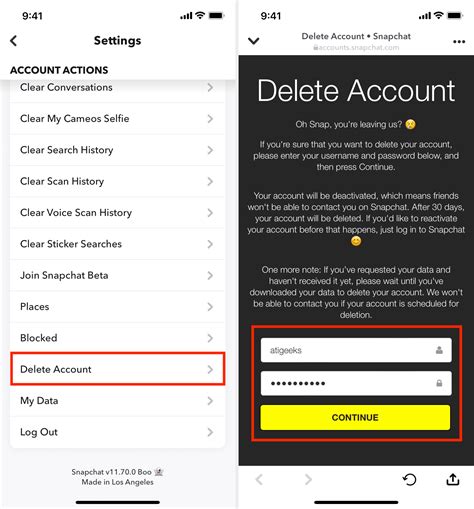 Delete snapchat account android.  Follow our guide to deactivate or delet...