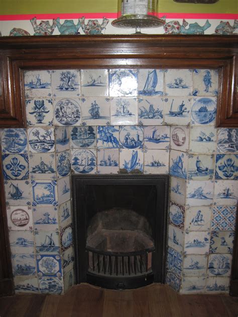 Delft Ceramic Tile Collection Fireplace tile surround, Tile ...