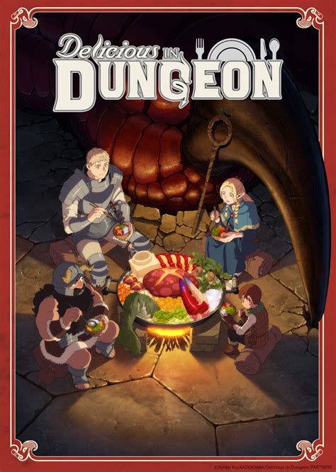 Delicious in the dungeon. Mixed Feelings. Preliminary (8/24 eps) Dungeon Meshi is pretty much a slice of life, comedy, adventure anime all rolled up into one. It deals with serious situations with a light-hearted feel. What would be considered a serious issue, such as death and murder, Dungeon Meshi addresses with a light-hearted approach. 