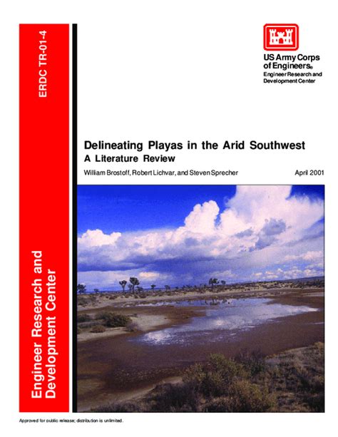 Delineating Playas in the Arid Southwest: A Literature Review - DTIC