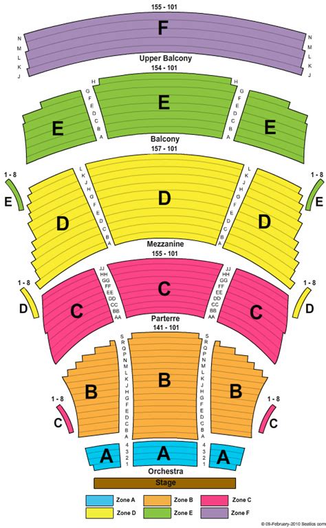 Dell Hall at Long Center For The Performing Arts Seating Chart