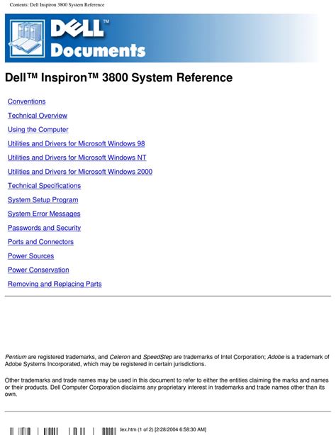 Dell inspiron 3800 reference and troubleshooting guide. - Coleman black max air compressor manual.