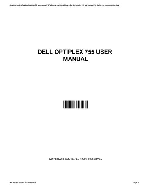 Dell optiplex 755 user guide owners instruction. - Biological science 1408 lab manual answers.