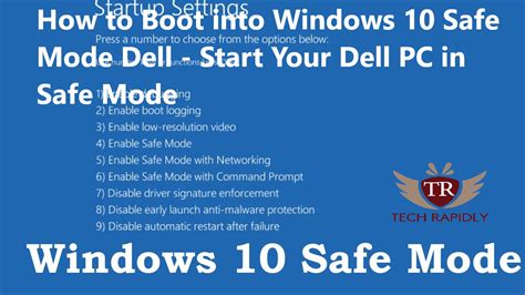 Dell safe mode f12.  Select the USB drive and press Enter.  Your PC restarts in Safe Mod...