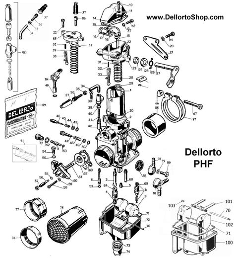 Dellorto PHF Carburetor Parts