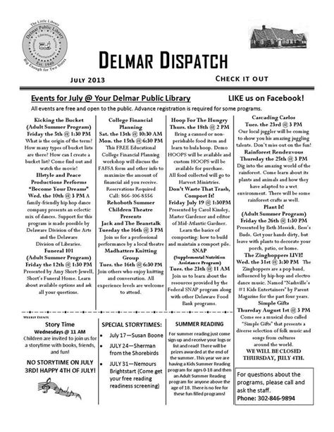 Delmar Calendar