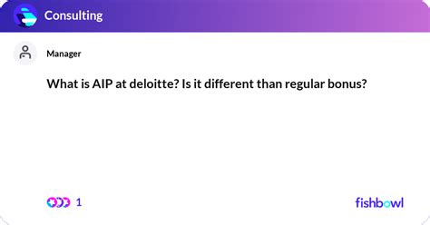 Deloitte aip bonus. 1. A set base salary with no bonus structure Or 2. A slightly smaller base salary but with the ability to earn a performance bonus Example: Offer 1 - 100k base no bonus structure Offer 2- 90k base with an OTE of 110k 