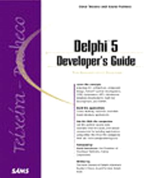 Delphi 5 developer s guide developer s guide. - Der glaube an den herrn jesum.