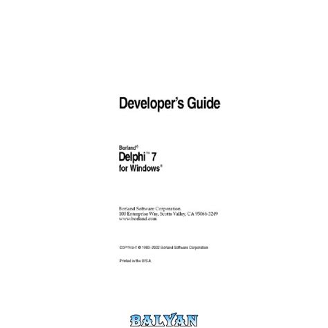 Delphi 7 for windows developers guide. - Microelectronic circuits devices horenstein solution manual.