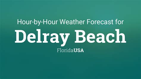 Be prepared with the most accurate 10-day forecast for Delray Beach, FL with highs, lows, chance of precipitation from The Weather Channel and Weather.com. 