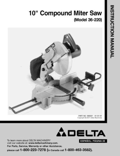 Delta 36 220 10 compound miter saw instruction manual. - Litt om sørvik og slekta stangeland.