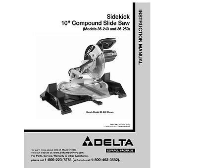 Delta 36 240 36 250 sidekick 10 compound slide saw instruction manual. - Iveco daily turbodaily 4x4 service repair manual 1988 1997.