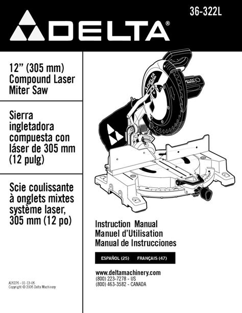 Delta 36 322l 12 compound laser miter saw instruction manual. - Gehl 2262 center pivot mower conditioner parts manual.