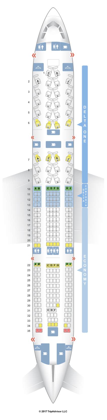 These planes have a two-class configuration, with 24