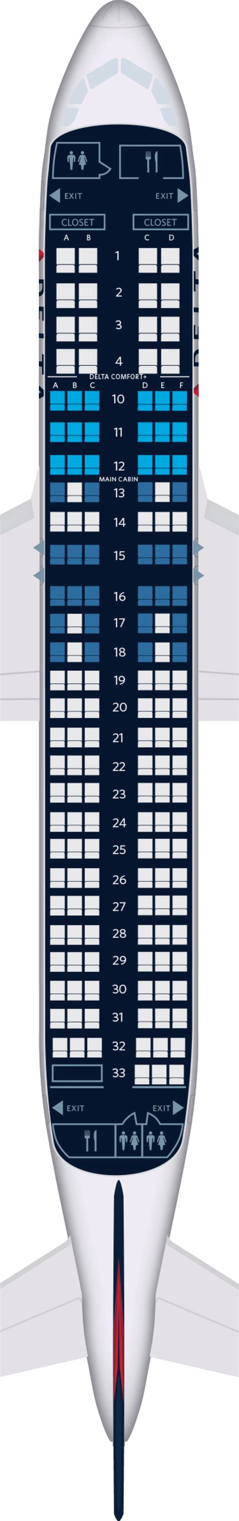 Current Delta (DL) seat map listing. Delta was 