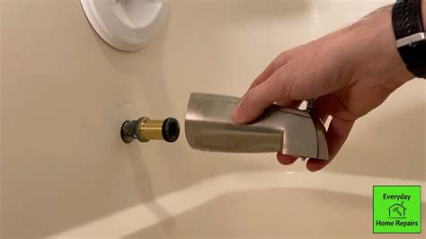 2.The pipe for the tub spout drop is only 1/2" copper or iron pipe. 3.The tub spout is 8" - 18" from the valve body. 4.No drop-ear elbows or push-to-connect fittings are used. Only one 90 standard degree copper or iron elbow should be used. 5.There is no blockage in the pipe (such as excess solder) or tub spout. Best regards, Tanya. 