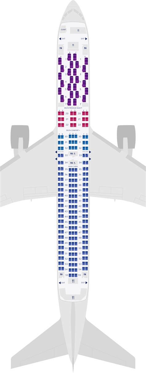 Delta Air Lines Boeing 767-300 (76Z config) cabi