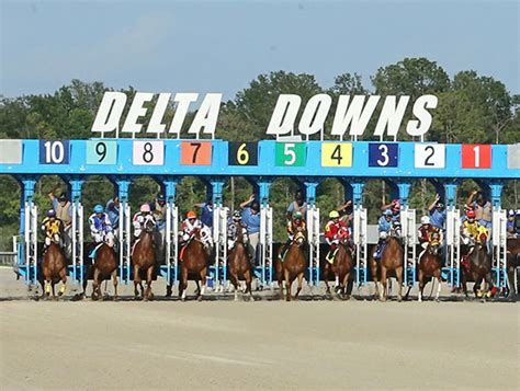 Delta downs racetrack. Mar 2, 2023 · Del Cid's accomplishment at Delta Downs followed a breakout season at Boyd Gaming's other Louisiana racetrack, Evangeline Downs.During the 2022 meeting in Opelousas, Del Cid won his first riding ... 