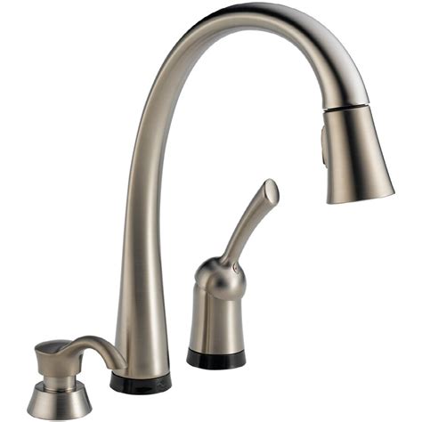 Delta touch faucet. Single Handle Pull-Down Kitchen Faucet with Touch2O® and ShieldSpray® Technologiesmodel#: 19962TZ-SSSD-DST 
