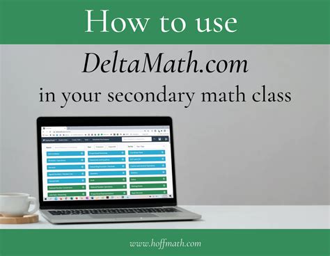 Deltamath com. DeltaMath describes itself as " an online math practice and learning site ." Once a teacher sets up an account, she can assign an unlimited number of problems to an unlimited number of students for … 