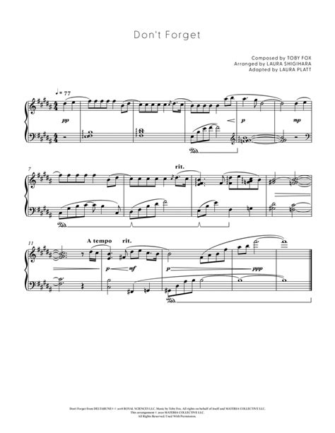 Deltarune don t forget piano.  Get printable quality for Piano Digital Sheet Mu...