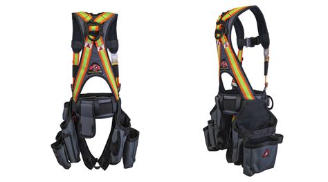 Deluxe Fall Protection Harness with builtin Tool Bags. Fall