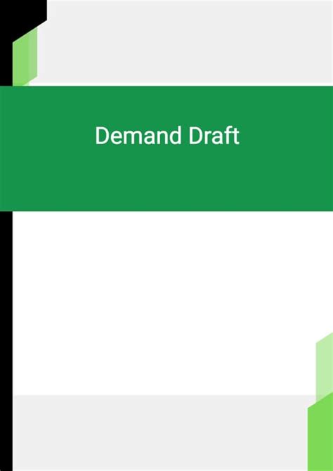 Demand Draft Template in Word doc - Cancellation DocPro