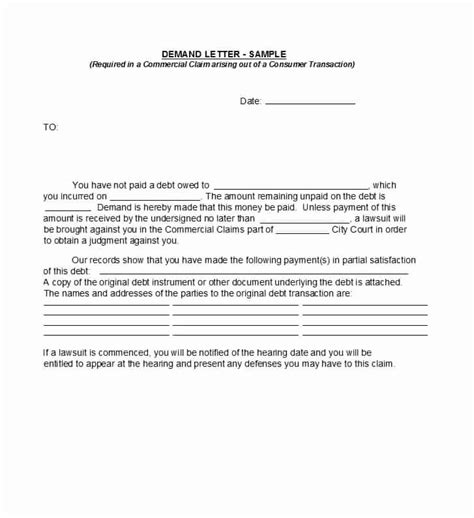 Demand Letter Template For Money Owed Vincentian Service Corps 18