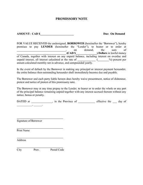 Demand Promissory Note Template Notes Template Promissory Note Good Essay