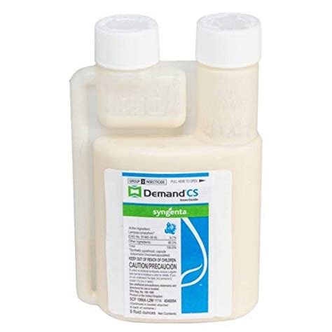 This bundle contains 2 items (may ship separately) Bundle Price: $99.09. 1 of Syngenta 73654 Demand CS Insecticide, 8oz, Beige. (4,767) $39.92. Demand cs controls more than 30 Common insects including spiders, ants, flies, wasps, fleas, ticks and bed bugs. Demand cs is a water-based insecticide concentrate that offers excellent indoor and .... 