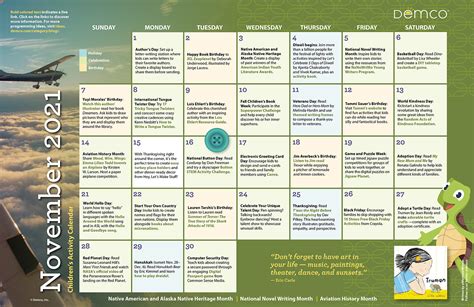 Demco Activity Calendar