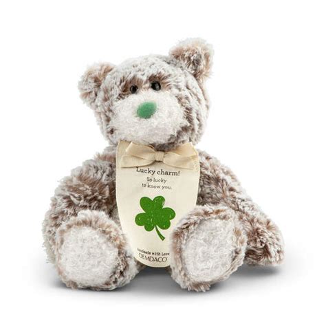 Demdaco Lucky Mini Giving Bear, 8.5" - Hallmark US