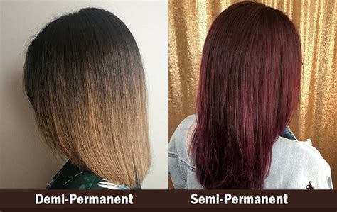 Demi vs semi permanent hair color. We know the hair color terminology you’ve heard at the salon often sounds like another language. So we’re here to translate. Up next: Breaking down semi-vs-demi-permanent hair color. The biggest difference between semi and demi is permanency. Though both are temporary, demi lasts 24 to 28 shampoos, and semi lasts 3 to 6. 