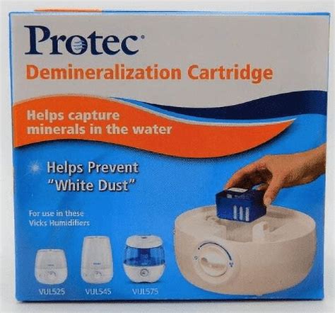 Demineralization cartridge for vicks cool mist humidifier.  While this process occurs n...