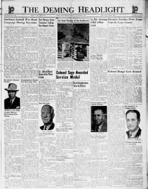 Deming headlight obituaries.  Published by Deming Headlight from Feb.  Melto...