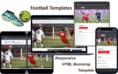 Demo for Football Templates Responsive HTML Bootstrap Template 255806