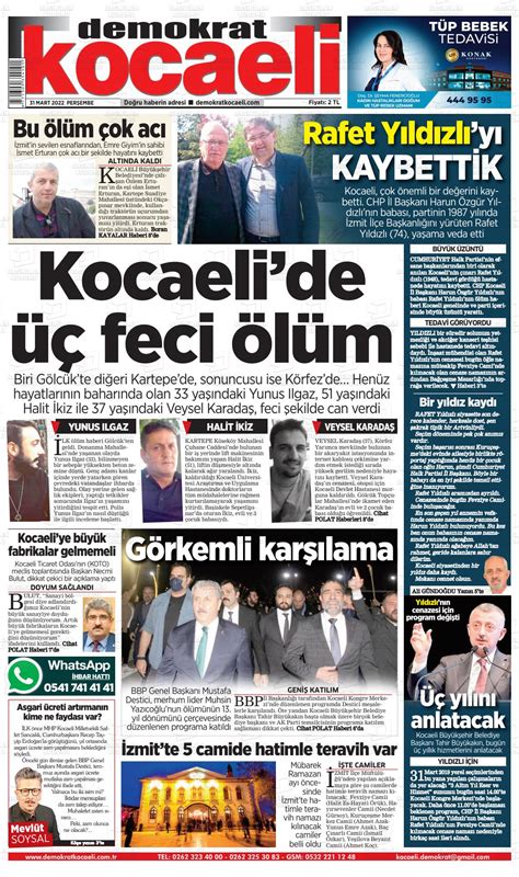 Demokrat kocaeli gazetesi iletişim