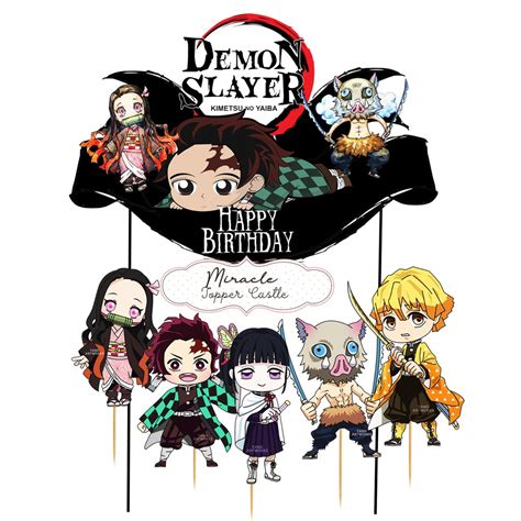 Demon Slayer Cake Topper Printable