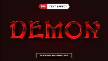 Demon Text Generator Vectors & PSD Files Free Download