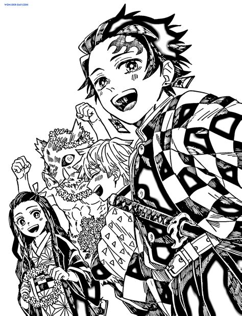 Free Demon Slayer coloring pages, we have 85 Demon Slayer printable