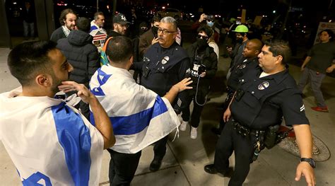 Demonstrators brawl outside LA’s Museum of Tolerance after screening of Hamas attack video