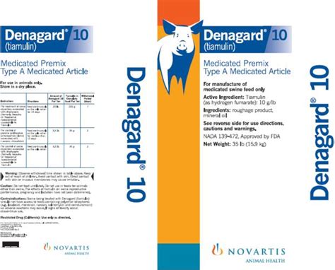 Denagard 10% GF Premix for Animal Use (Canada) - Drugs.com