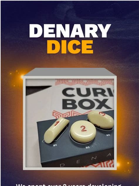 Denary dice. Denary Dice: Reserve Yours Now. Save $20 with code: 1. This email was sent. April 30, 2023 7:13am. Is this your brand on Milled? Claim it. Offer only valid for new … 