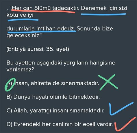 Denemek için sizi kötü ve iyi durumlarla imtihan ederiz.