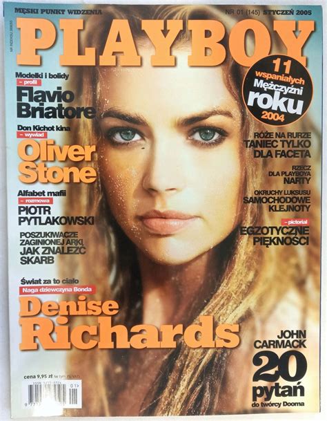 Denise richards playboy. Denise Richards posed for the December 2004 cover of Playboy magazine. And inside the publication, which was founded by the late Hugh Hefner, the former Bond girl was completely naked as she posed ... 