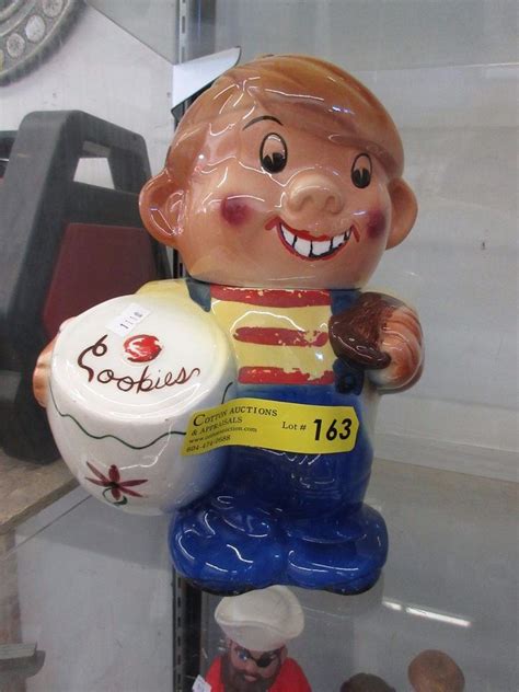 This is a hard to find Dennis the Menace cookie jar made by Starnes, a California pottery in the 1950s or early 60s. He is based of course on the beloved comic strip character from Family Circus and t . 